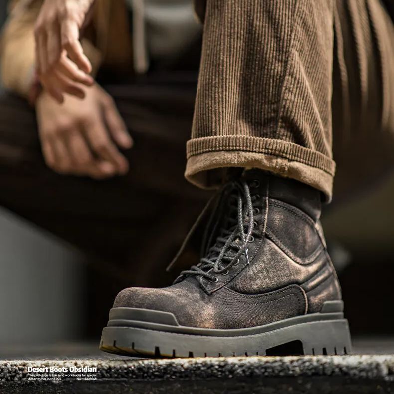 Maden Winter New Classic Retro Work Boots Men's Boots Round Headed Martin Boots