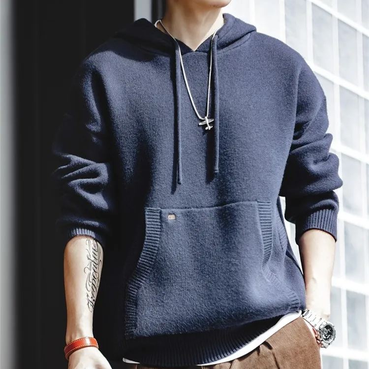 Maden Casual Heavy Hooded Sweater Sweater Cityboy Pullover Thickened Coat