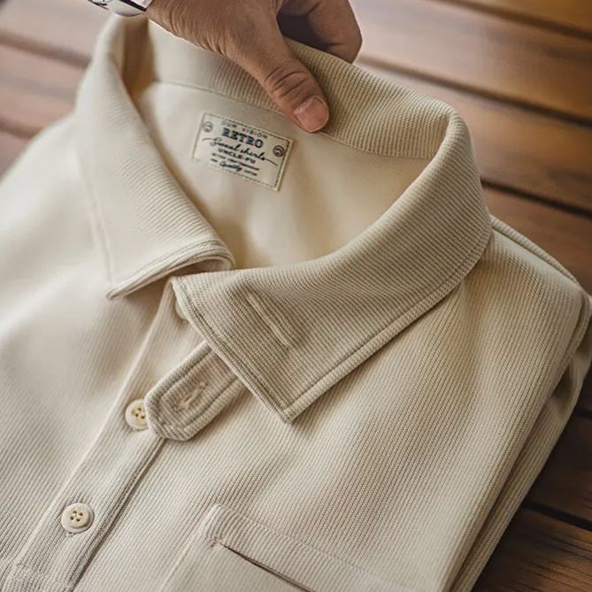 Maden casual half open standing collar hoodie with a lazy style lapel knit polo shirt