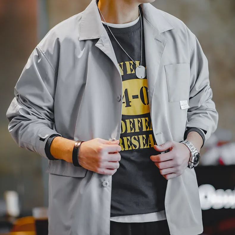 Maden mountain outdoor multi pocket jacket Cityboy flat collar casual versatile jacket