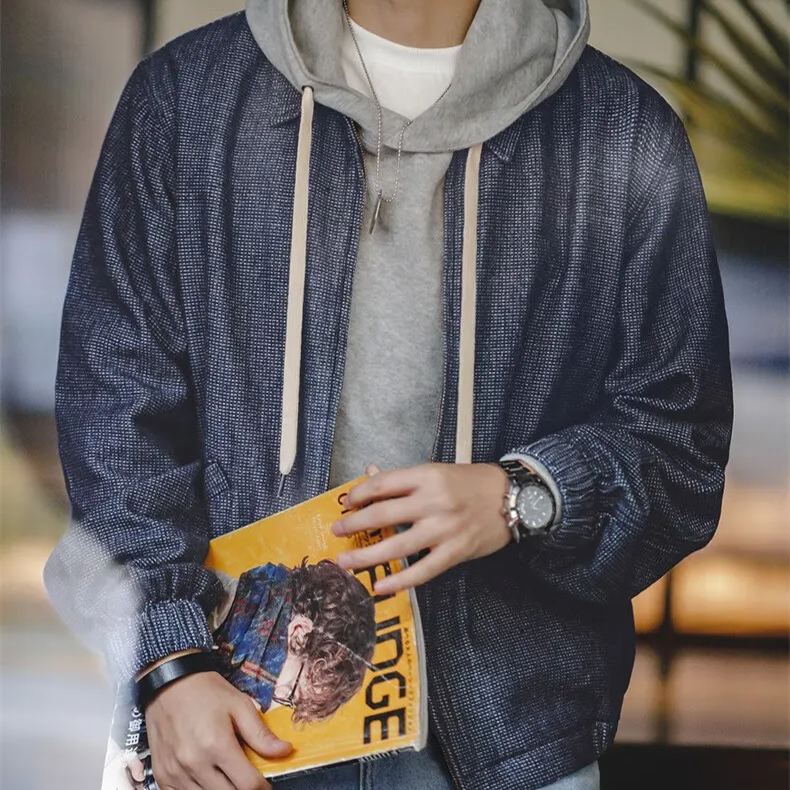 Maden retro denim boy coach jacket cityboy loose collar jacket