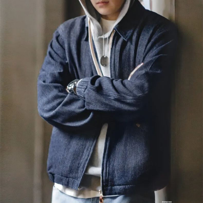 Maden retro denim boy coach jacket cityboy loose collar jacket