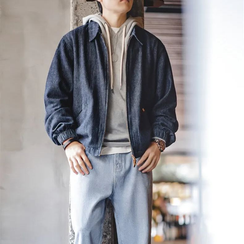 Maden retro denim boy coach jacket cityboy loose collar jacket