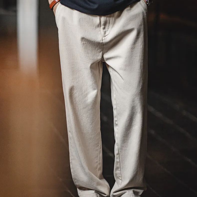 Maden Retro Jeans Cotton Seed Shell Cleanfit Loose Straight Leg Casual Long Pants