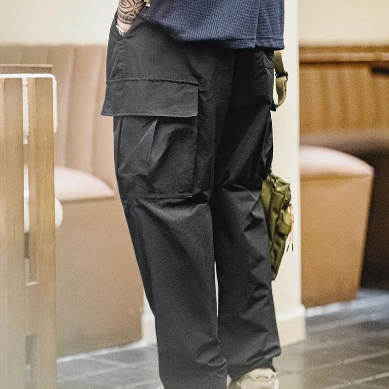 Maden Retro Multi Pocket Waterproof Casual Pants Cleanfit Outdoor Straight Leg Pants