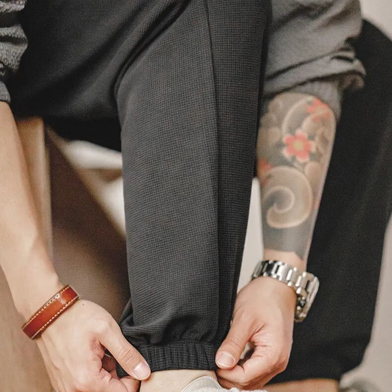 Magi Casual Easypants Waffle Guard Pants Sports Modal Strap Straight Leg Pants