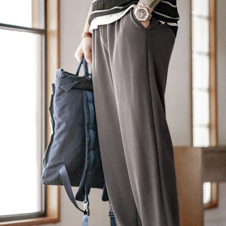 Magi Casual Easypants Waffle Guard Pants Sports Modal Strap Straight Leg Pants