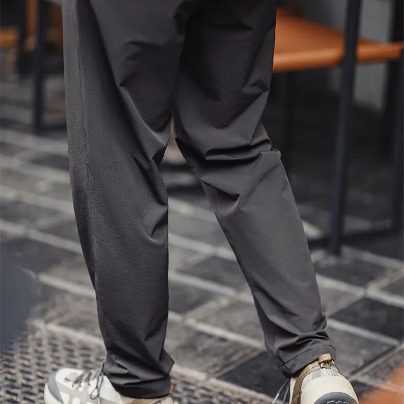 Maden Casual Trousers Four-Sided Stretch Straight Smart Pants 