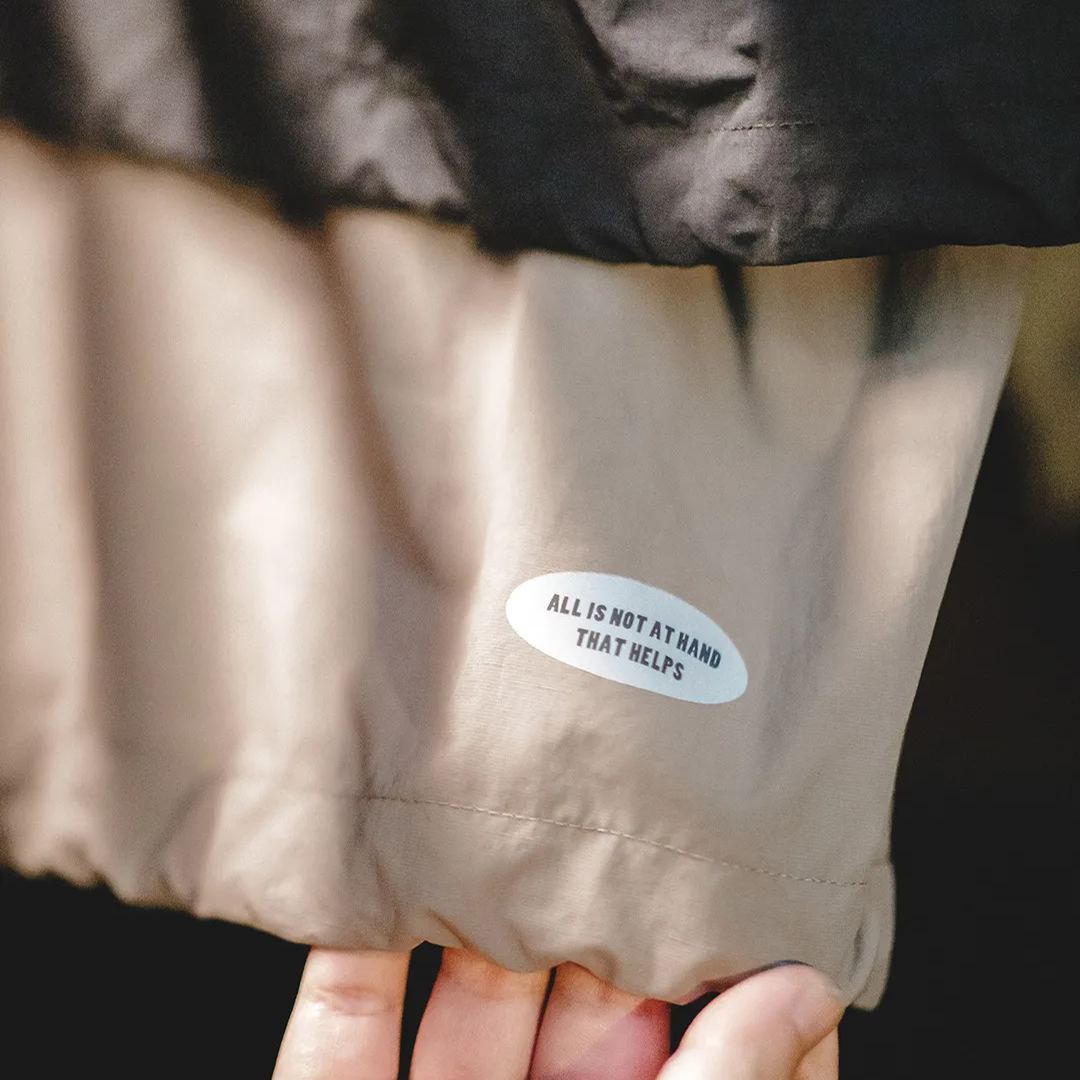 Maden Mountain outdoor half zip hooded jacket hoodie sports style loose casual pullover jacket