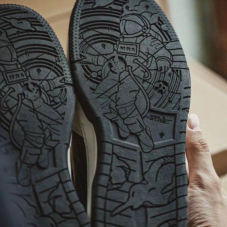 Maden Reversed Panda Black and White Thick Sole Versatile Breathable Sports and Casual Low Top Shoes