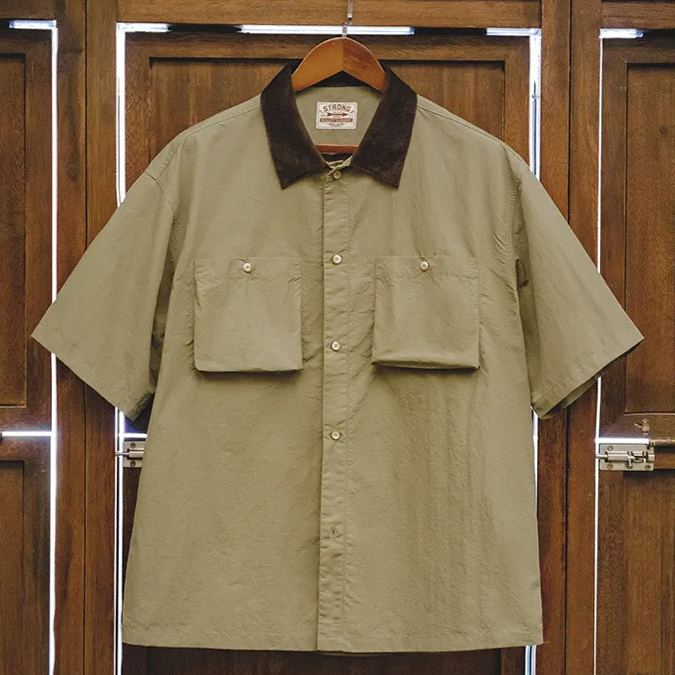 Maden Retro Waterproof Thin Outdoor Loose Half Sleeve Pocket Hunting Shirt