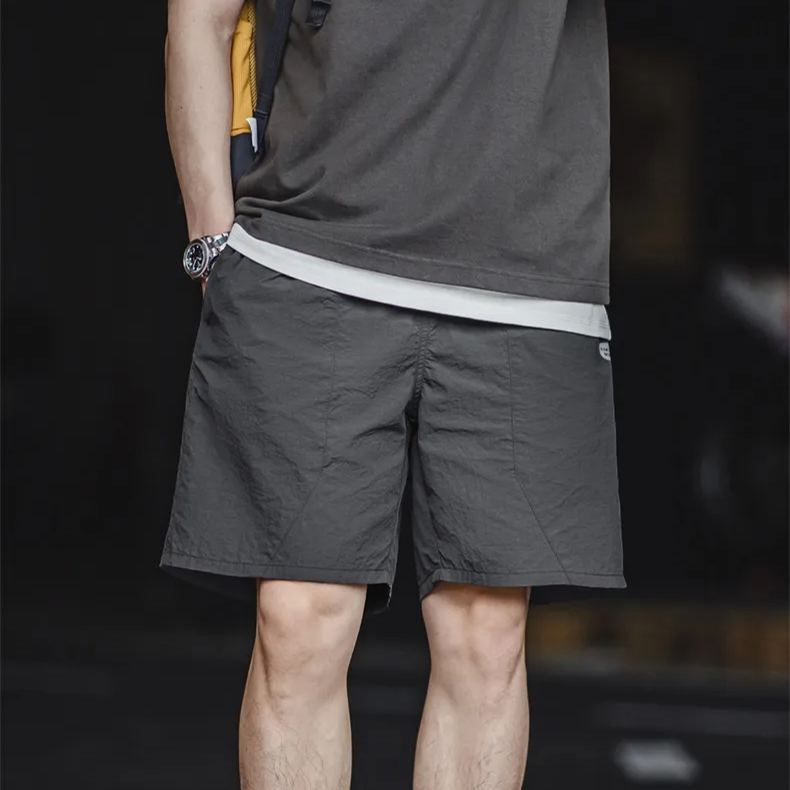 Maden casual nylon quick drying pleated shorts for outdoor sports thin straight leg capris