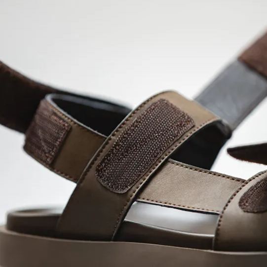 Maden summer new men's outdoor leather soft sole casual anti slip external wearing slippers