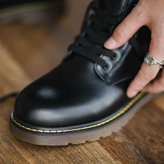 Maden Chelsea Summer English Style Mid Top Casual Work Wear Genuine Leather Martin Boots