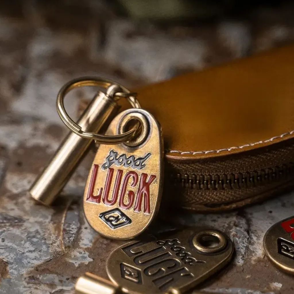 Brass Lucky Brand Brass Military Sentry Keychain Metal Motorcycle Keychain Motorcycle Pendant