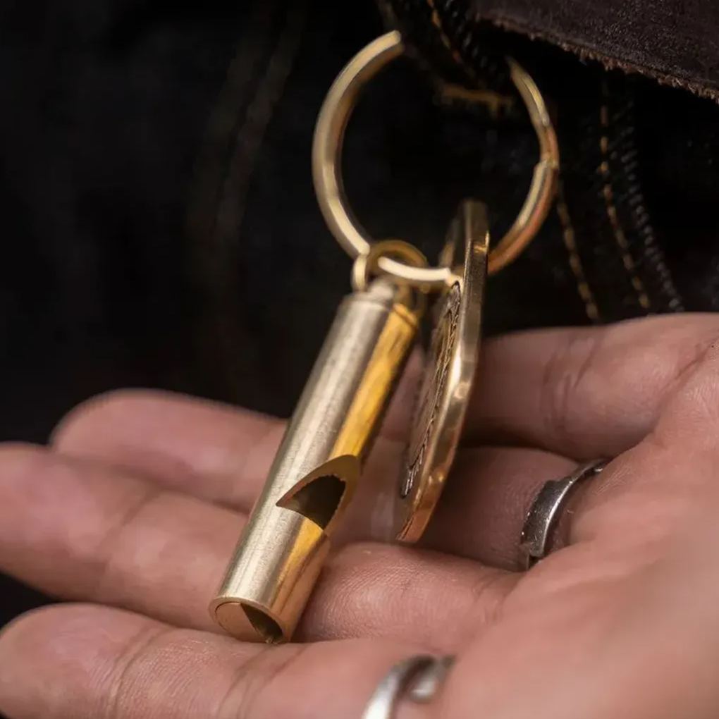 Brass Lucky Brand Brass Military Sentry Keychain Metal Motorcycle Keychain Motorcycle Pendant