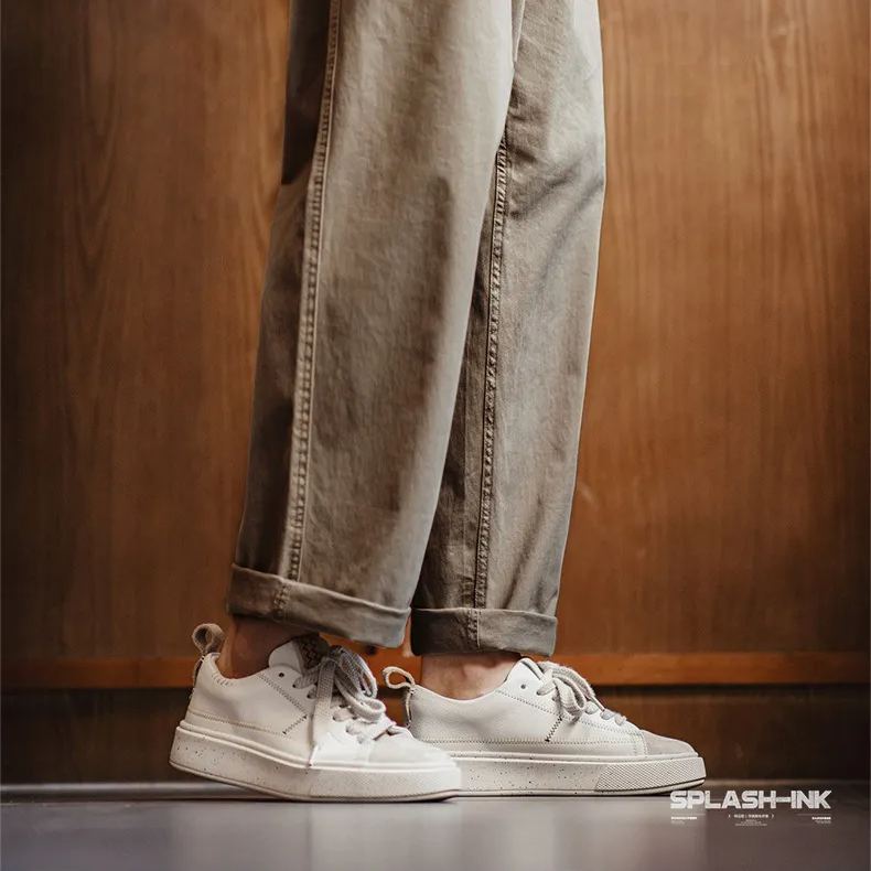 Maden's summer men's design sense niche casual sports versatile thick sole small white shoes