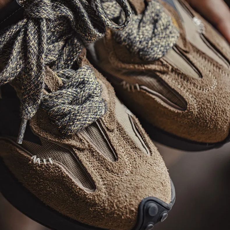 Maden Summer New Dad Shoes Men's Retro Thick Bottom Slow Running Breathable Leisure Sports Waffle Forrest Shoes Trendy