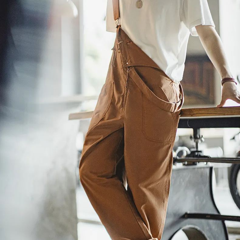 Maden retro navy deck strap pants amikaji strap casual straight leg jumpsuit