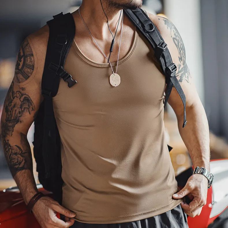 Maden Ice&Light Sunscreen Ribbed Tank Top