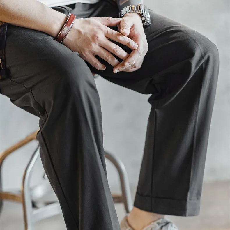 Maden vintage Chino casual pants vintage tapered pure cotton khaki straight leg pants