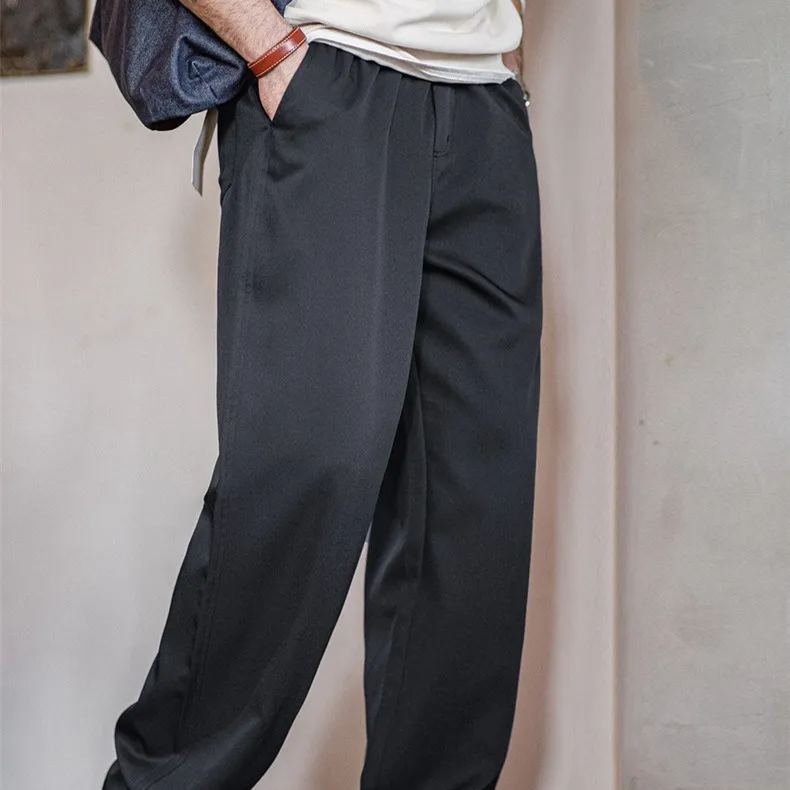 Maden Four sided Elastic Easypants Casual Pants, No ironing, Anti wrinkle, Loose Straight leg Western Pants