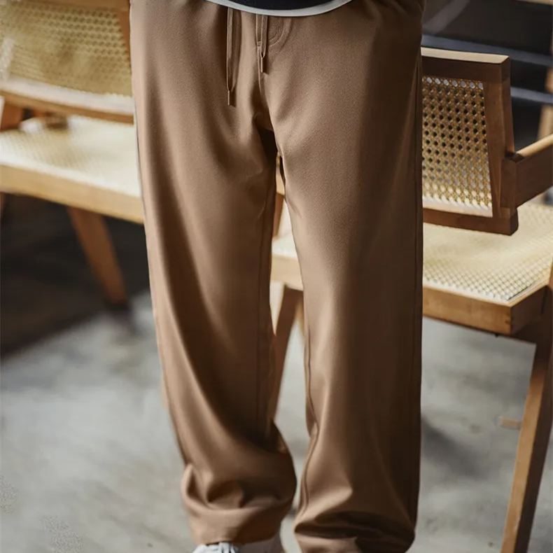 Maden Four sided Elastic Easypants Casual Pants, No ironing, Anti wrinkle, Loose Straight leg Western Pants