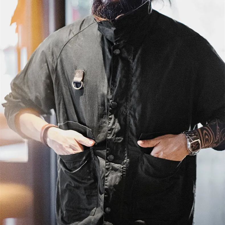 Maden vintage Spey oil wax fishing jacket vintage vintage outdoor lapel jacket