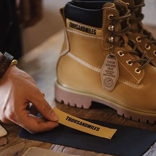 Maden autumn big yellow boots, casual mid help, Martin boots, outdoor hiking boots, retro workwear boots