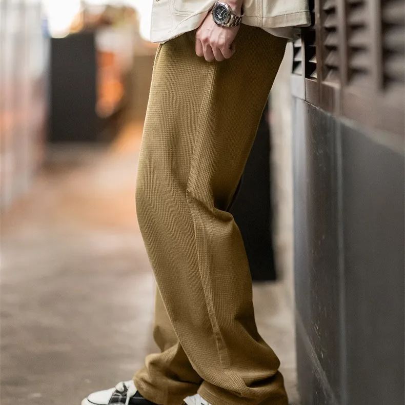 Maden retro corn grain corduroy casual pants with loose texture and pure cotton straight leg pants