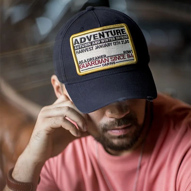 Maden Retro Alphabet Zhangzi Baseball Hat Made Old Curved Eaves Duck Tongue Hat Wide Eaves Hat