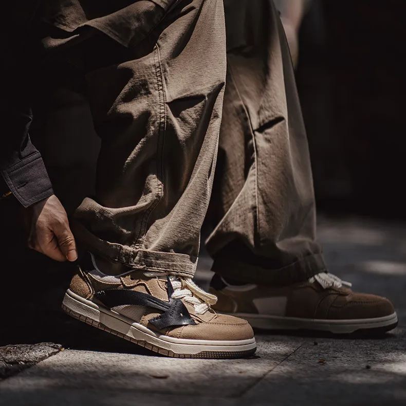 Maden retro design trendy shoes, low cut breathable casual sports retro versatile board shoes