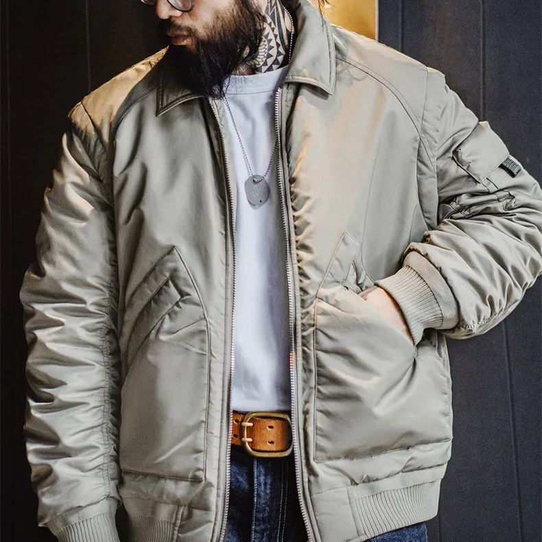 Maden Vintage CWU-45P Aviator Jacket Cotton Jacket Cold Protection Warm Lapel Coat
