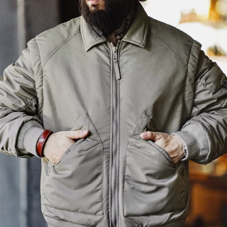 Maden Vintage CWU-45P Aviator Jacket Cotton Jacket Cold Protection Warm Lapel Coat