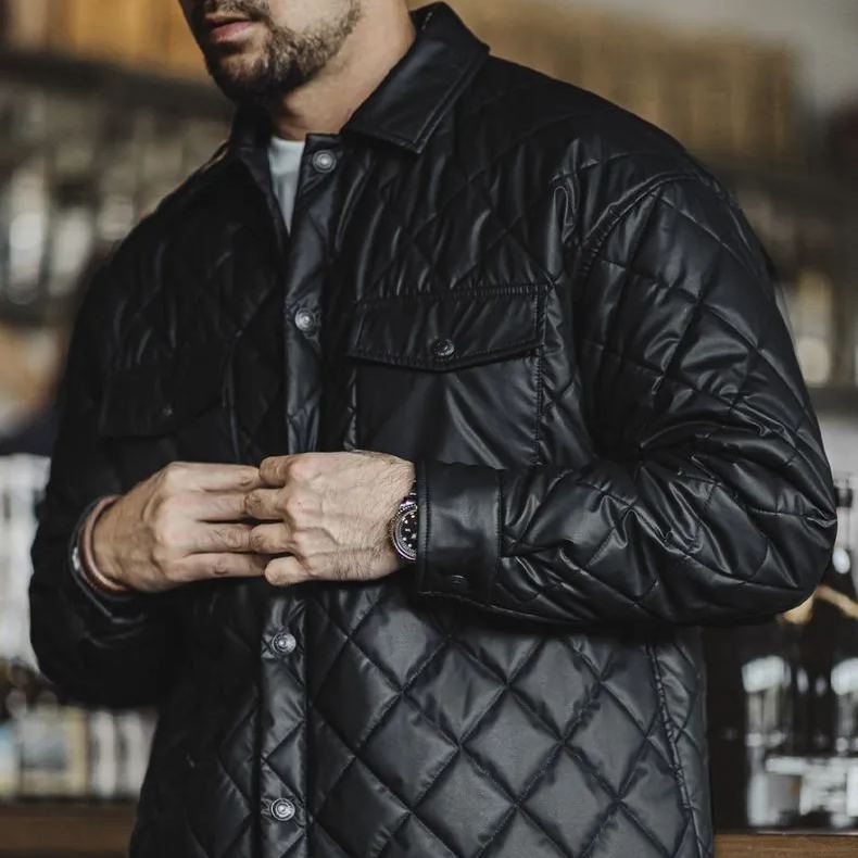 Maden Vintage Quilted Diamond Plaid Jacket Cotton Loose Lapel Warm Cotton Coat Jacket