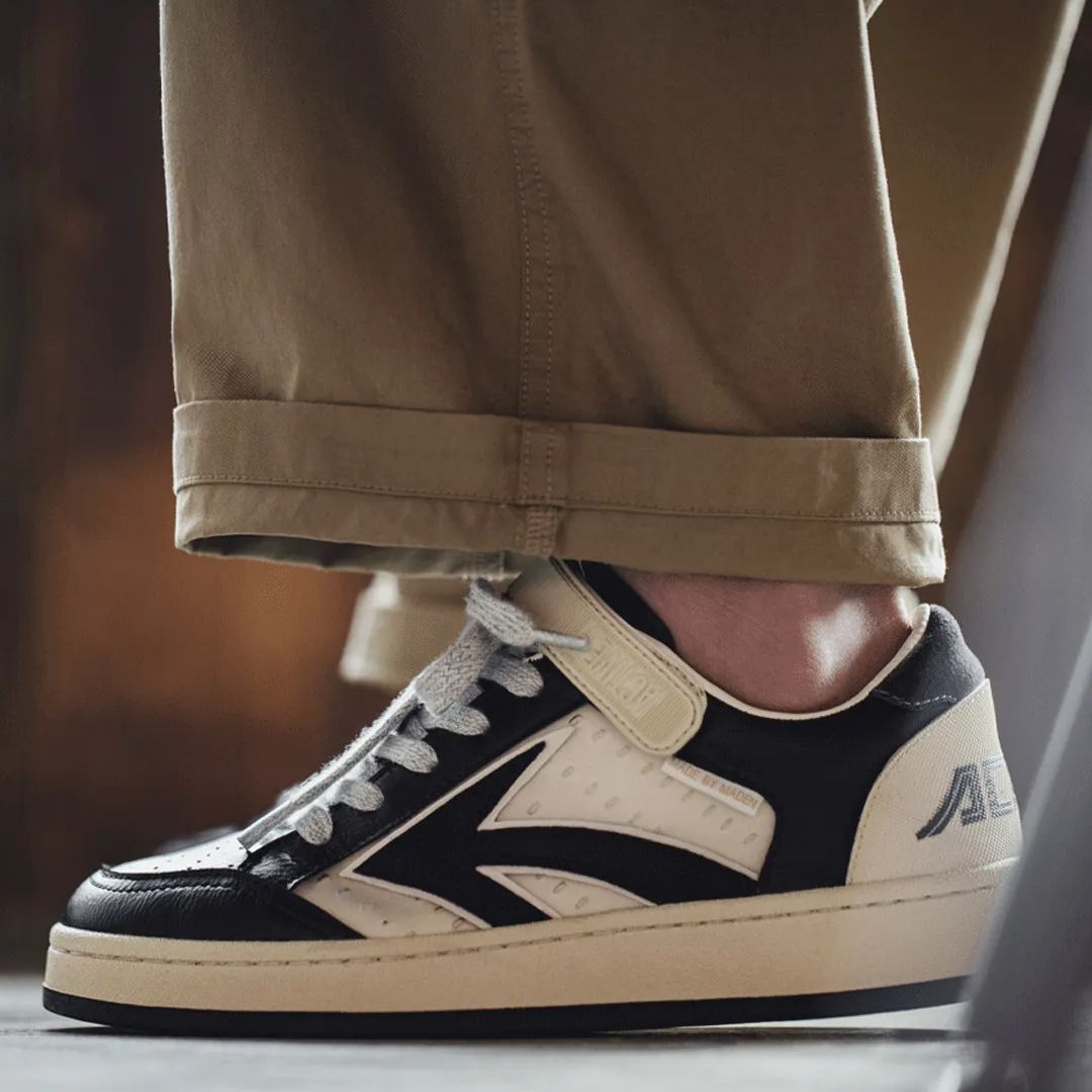 Madden Autumn New Skateboard Shoes Men's Casual Sports Street Style Versatie Shoes Breathable Flat Black and White Retro Board Shoes