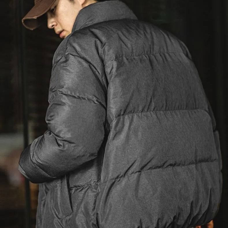 Madden Workwear American Casual Stand-up Collar Jacket down Jacket 90 White Duck down Warm and Loose Puffer Jacket Coat Men's Winter