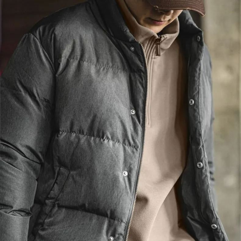 Madden Workwear American Casual Stand-up Collar Jacket down Jacket 90 White Duck down Warm and Loose Puffer Jacket Coat Men's Winter