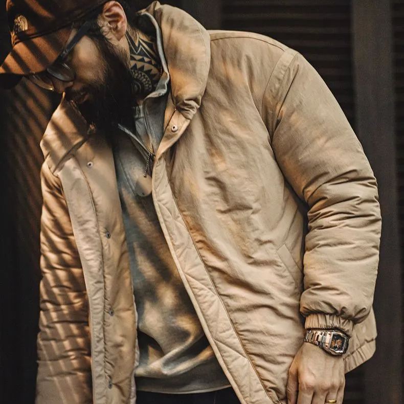 Maden retro green fruit collar thickened cotton jacket stand-up collar warm cold bread clothing jacket