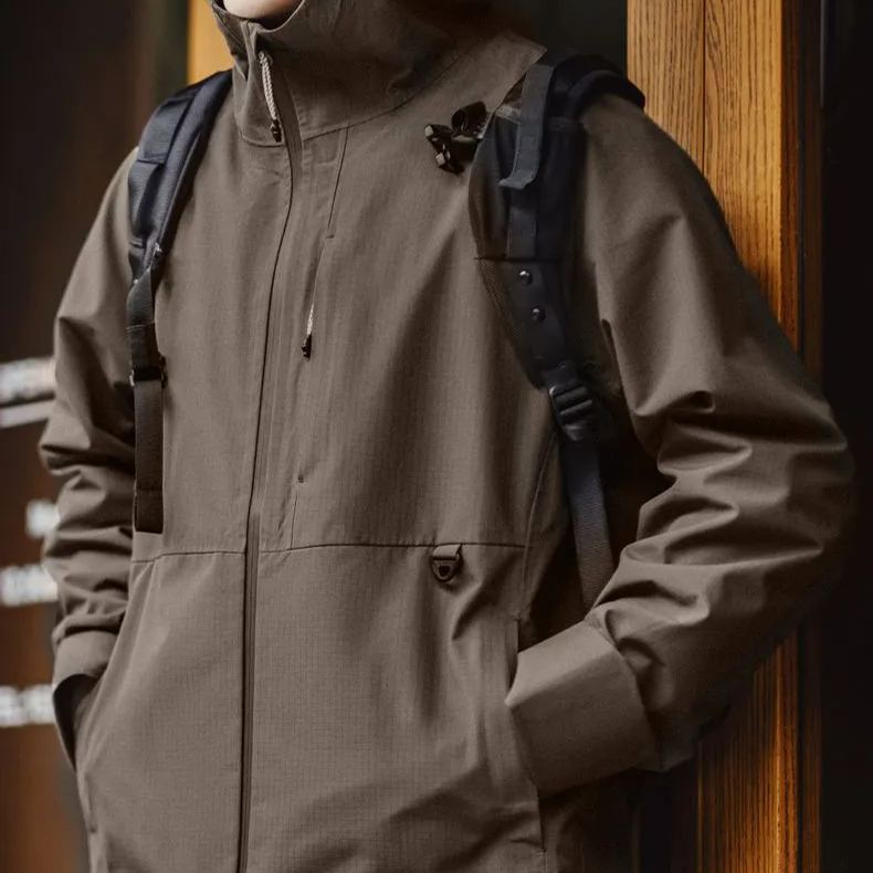 Marden Workwear Gorpcore Three-Proof Shell Jacket Outdoor Windproof Waterproof Hard Shell Jacket Hiking Mountaineering Clothing Men's Autumn
