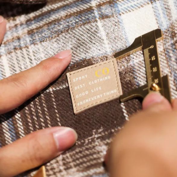 Ink wash blended plaid double-sided zipper loose brushed cardigan with a collar jacket