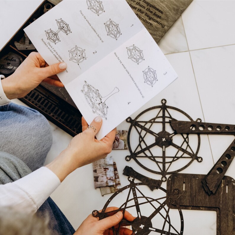 Custom Wooden Ferris Wheel Personalized Photo Book Gift for Couple Valentine Gift