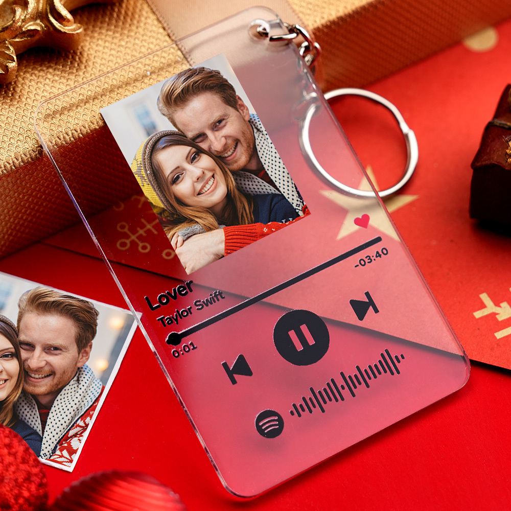 Spotify Glass - Personalized Spotify Code Music Plaque Keychain(2.1in x 3.4in)