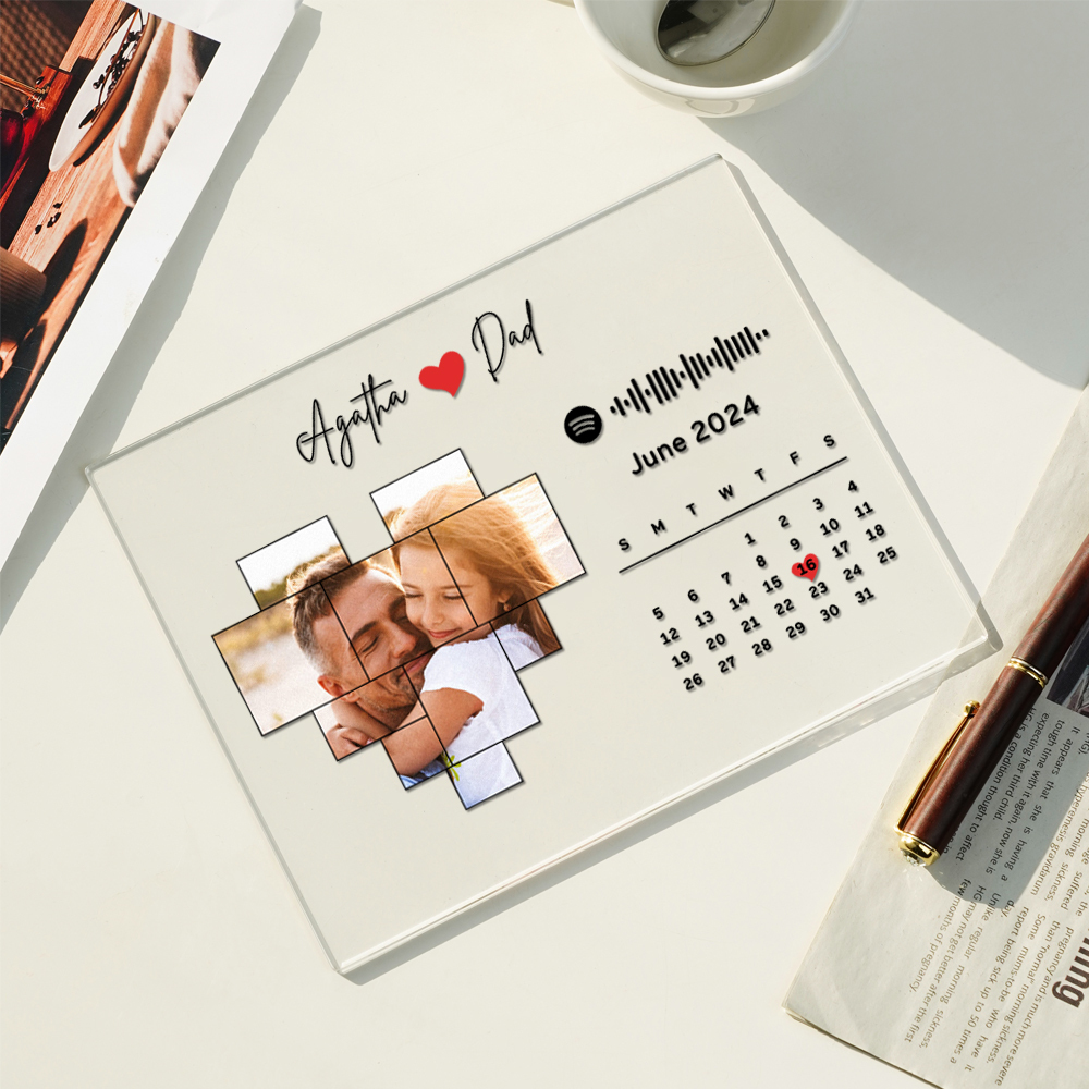 Father's Day Gift Custom Spotify Plaque Spotify Code Song Decor Photo Decor Gift For Dad