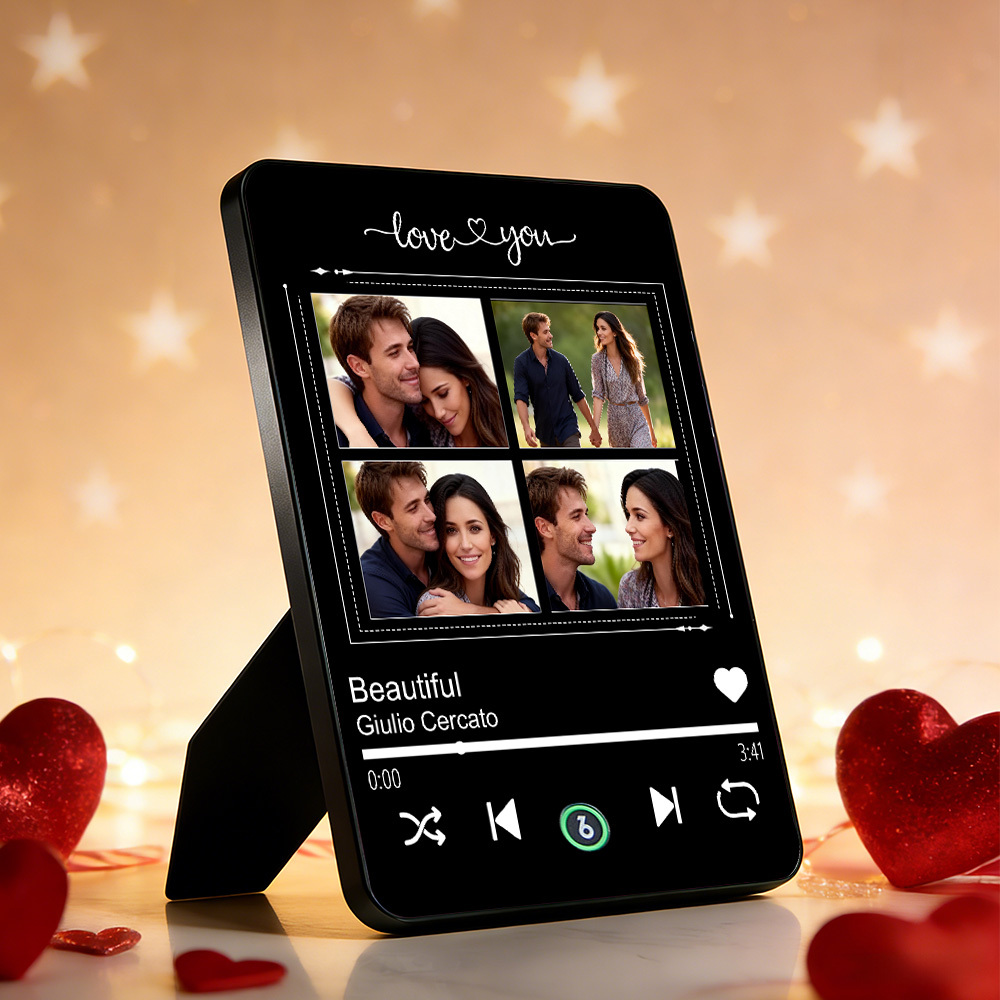 Custom Music Photo Plaques Personalized Music Plaque Can Play Songs Gift for Lover