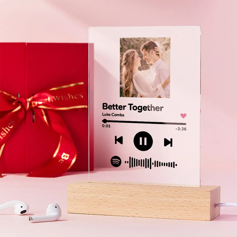 Custom Spotify 7 Colors Night Light  For Lovers