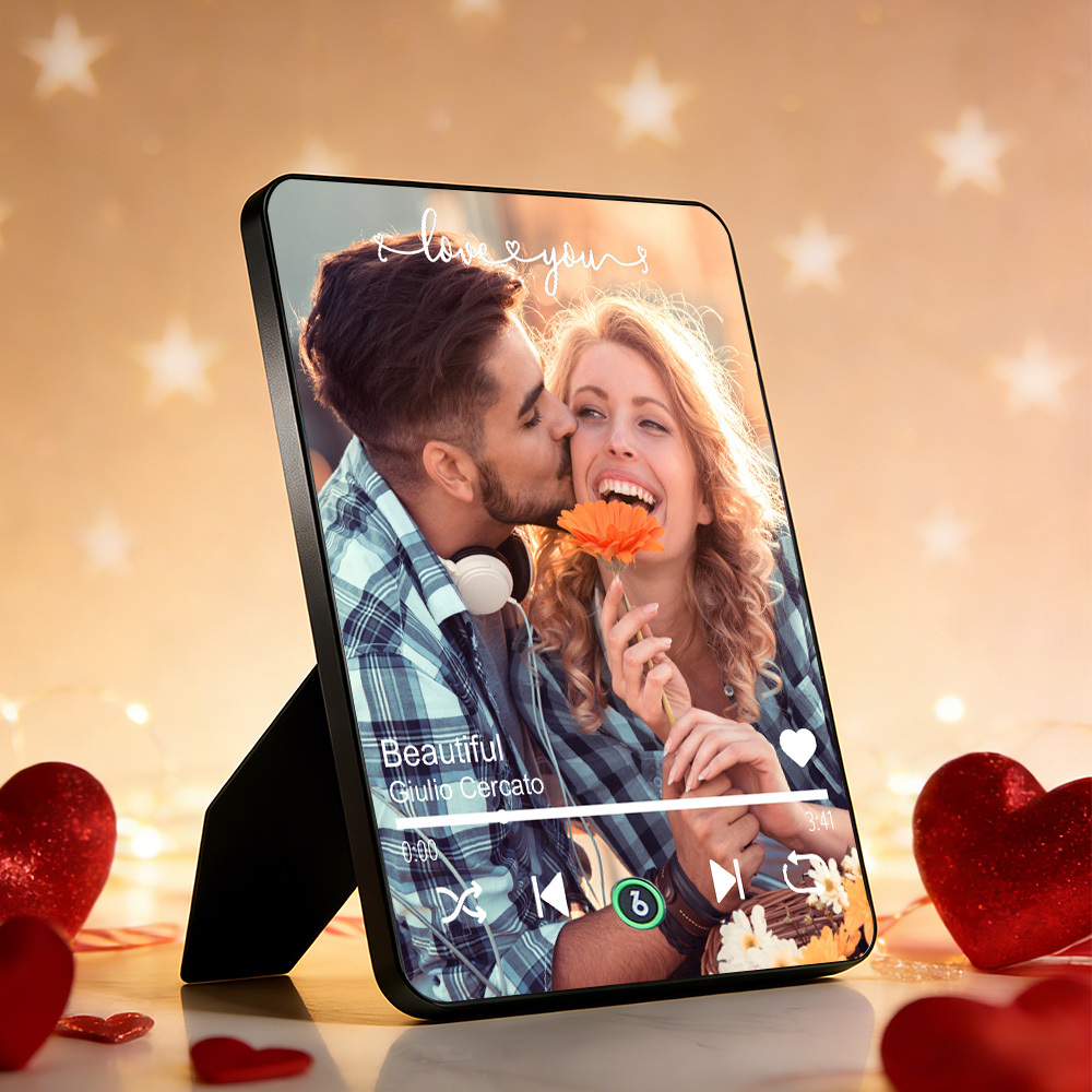 Custom Music Photo Plaques Personalized Music Plaque Can Play Songs Gift for Lover