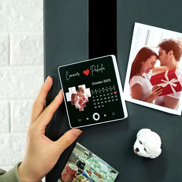 Personalized Photo Spotify Music Fridge Magnet Custom Wall Photo Sticker Music Fridge Magnet Can Play Songs