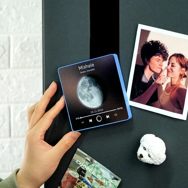 Personalized Photo Album Fridge Magnet Music Wall Photo Sticker Music Fridge Magnet Can Play Songs Gift for Lovers