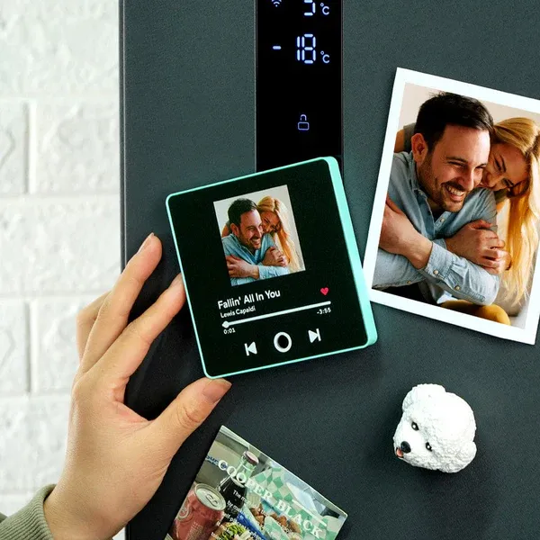 Personalized Photo Spotify Music Fridge Magnet Custom Wall Photo Sticker Music Fridge Magnet Can Play Songs